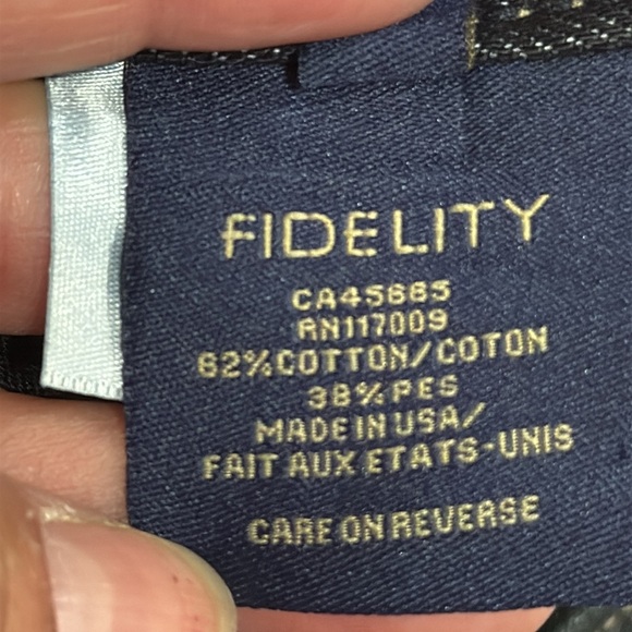 (Q3) Fidelity 5011, jeans size 36x28,‎ Sabbath
Dark wash, men's - Picture 10 of 14